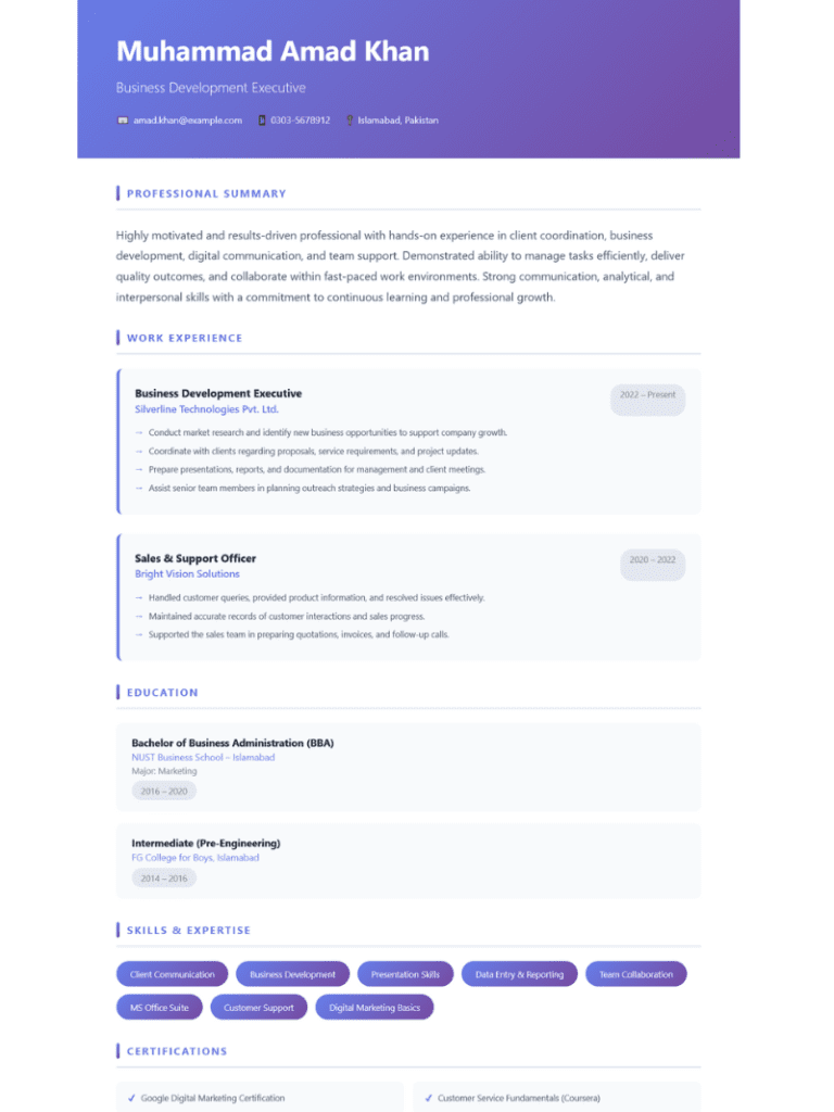 Modern Resume Template