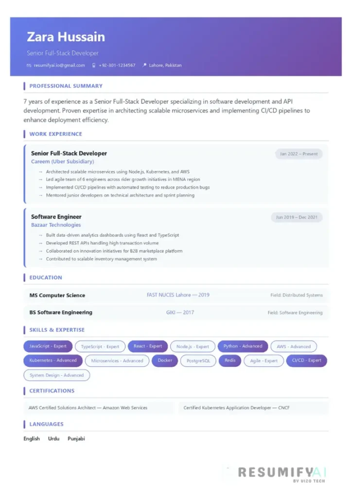 Modern Resume Template
